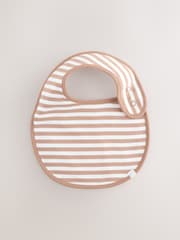 Blue/Ecru Bear Baby Bibs 5 Pack - Size One