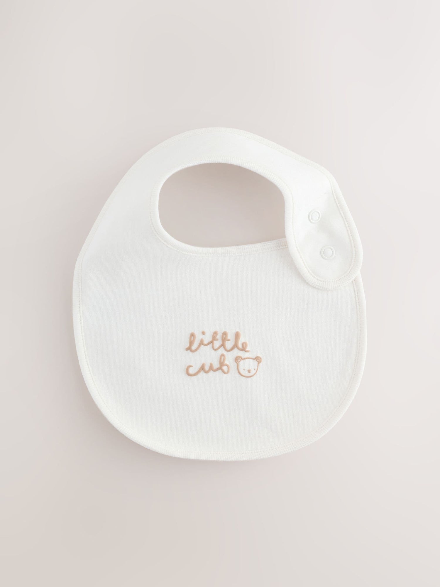 Blue/Ecru Bear Baby Bibs 5 Pack - Size One