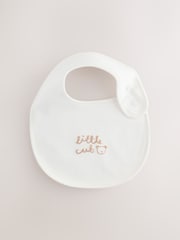 Blue/Ecru Bear Baby Bibs 5 Pack - Size One