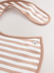 Blue/Ecru Bear Baby Bibs 5 Pack - Size One
