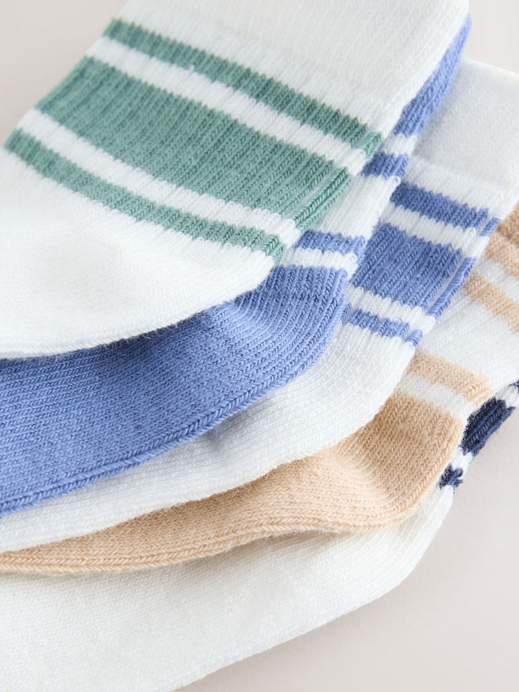 Blue Baby Socks 5 Pack (0mths-2yrs) - Size 50cm (First Size)