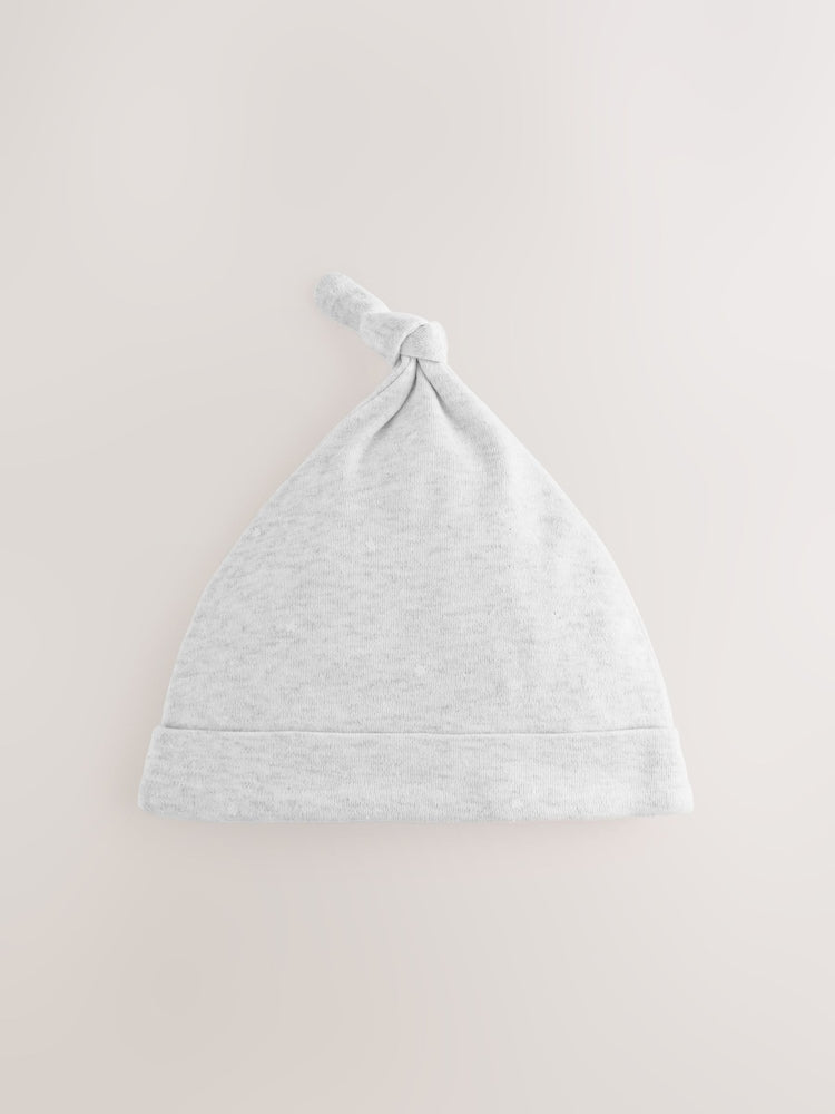 Grey Elephant Baby Tie Top Hats 3 Pack (0-12mths)