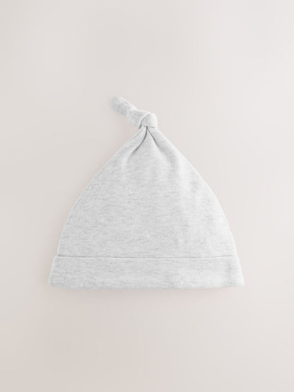 Grey Elephant Baby Tie Top Hats 3 Pack (0-12mths) - Size 44cm (5lb)
