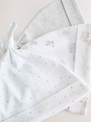 Grey Elephant Baby Tie Top Hats 3 Pack (0-12mths) - Size 44cm (5lb)