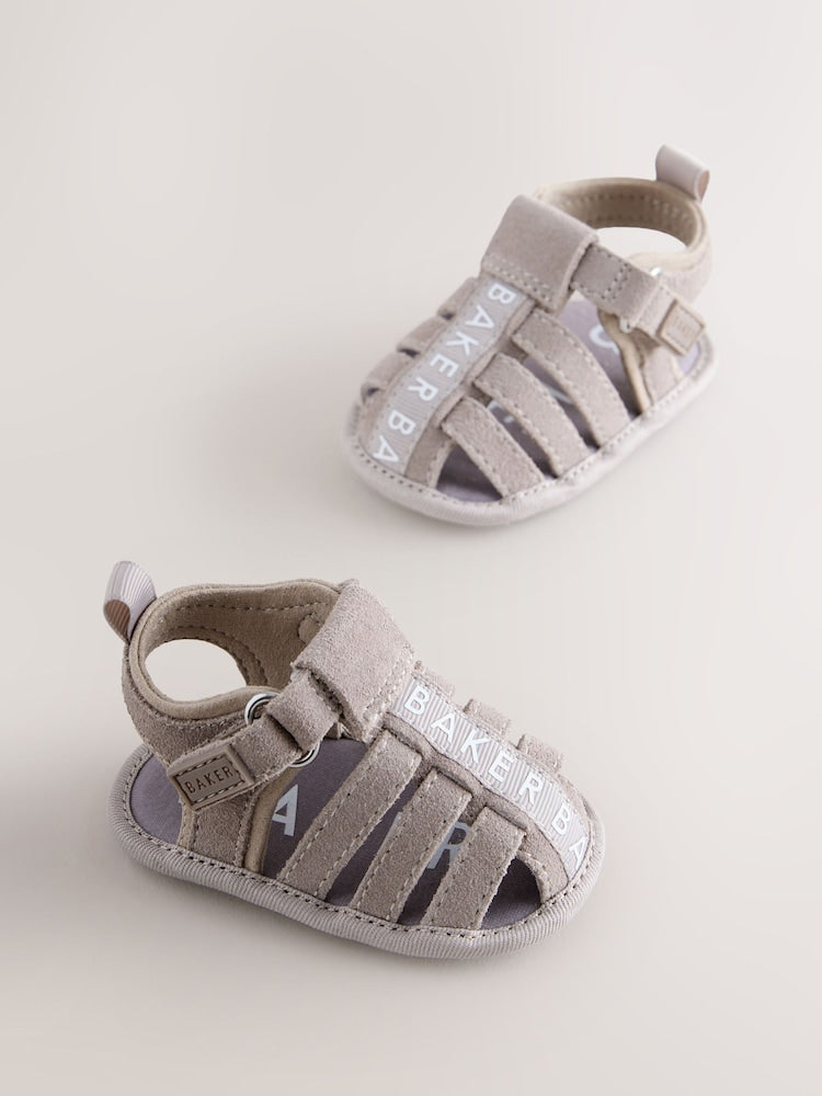 Baker by Ted Baker Baby Fisherman Padders Sandals - Grey / Up To 3 Months (50 - 62cm)