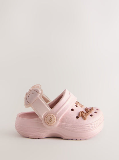 Baker by Ted Baker Baby Girls Clog Sandals With Bow - Size EU 17 (UK 1)