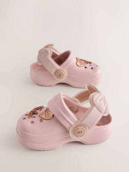 Baker by Ted Baker Baby Girls Clog Sandals With Bow - Size EU 17 (UK 1)