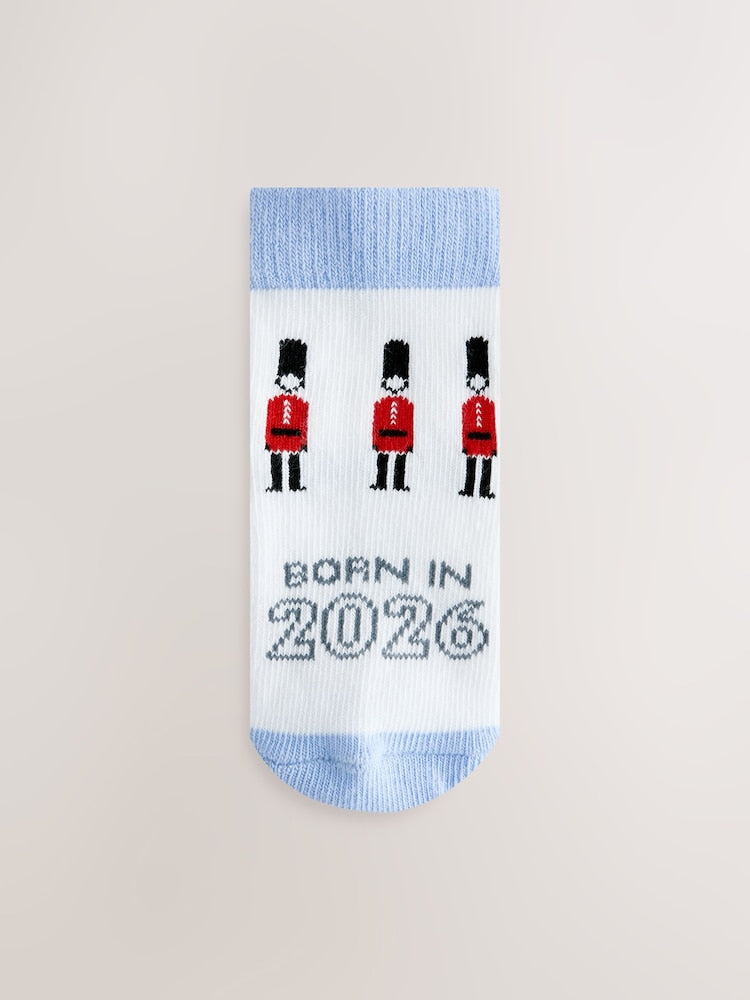 Baker by Ted Baker Multi Born in 2026 Socks 3 Pack - Size Up To 3 Months (50 - 62cm)