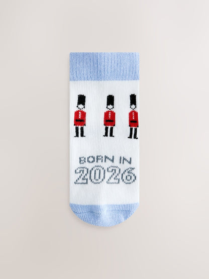 Baker by Ted Baker Multi Born in 2026 Socks 3 Pack - Size Up To 3 Months (50 - 62cm)