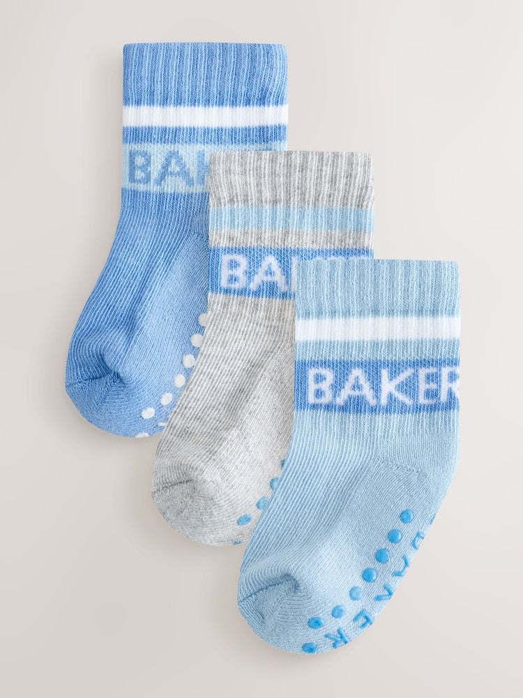Baker by Ted Baker Baby Gripper Multi Socks 3 Pack