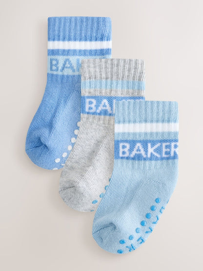 Baker by Ted Baker Baby Gripper Multi Socks 3 Pack