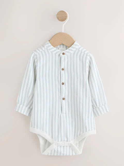 Navy Blue Woven Cotton Baby Dungaree and Bodysuit Set (0mths-3yrs)