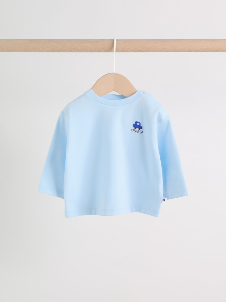 Blue Car Baby Top and Trousers Set (0mths-3yrs)