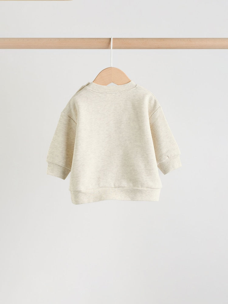 Grey Stripe Dog Sweatshirt and Shorts Baby Set (0mths-2yrs)