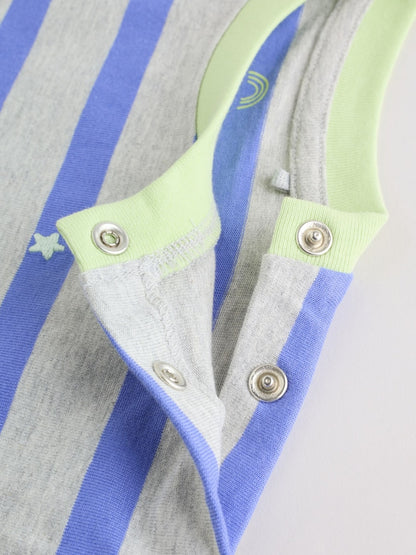 Blue/Green Stripe 6 Piece Baby T-Shirt and Joggers Set (0mths-3yrs)