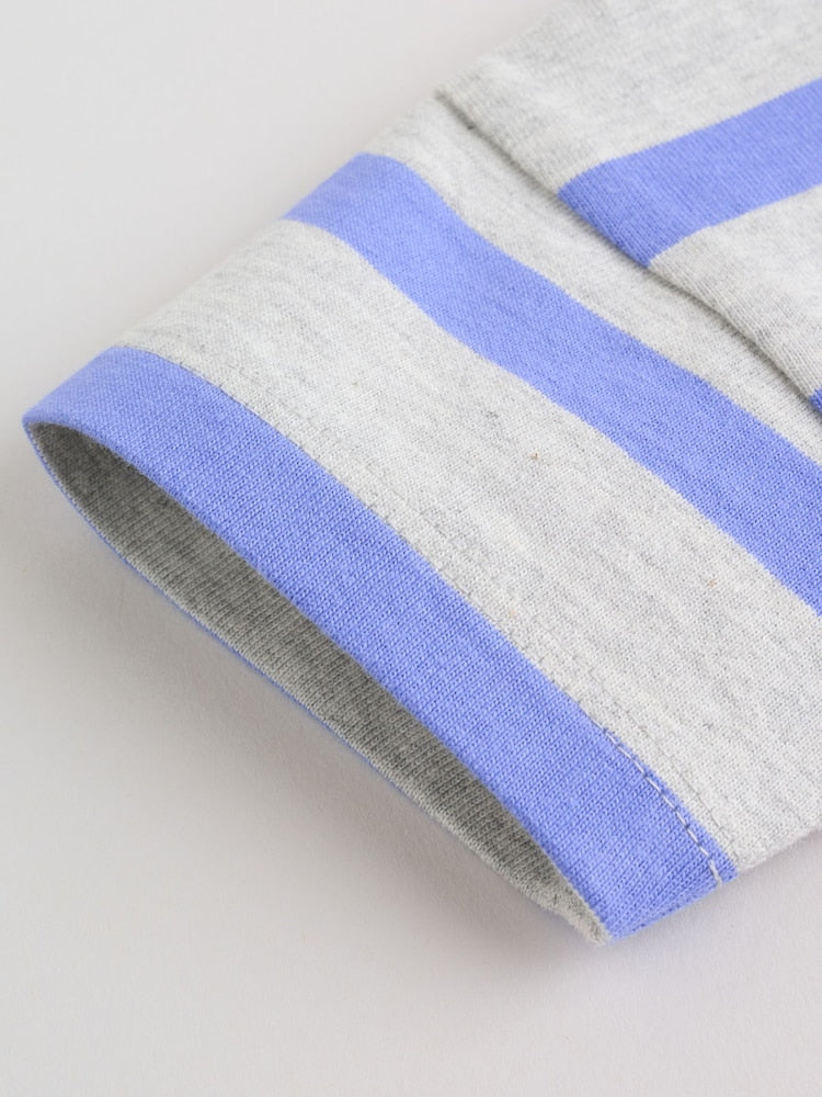 Blue/Green Stripe 6 Piece Baby T-Shirt and Joggers Set (0mths-3yrs)