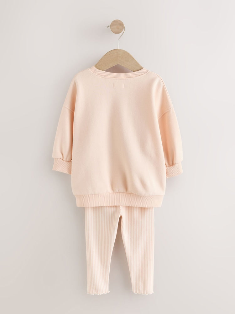 Pink Ballerinas Sweatshirt and Leggings Set (3mths-7yrs)