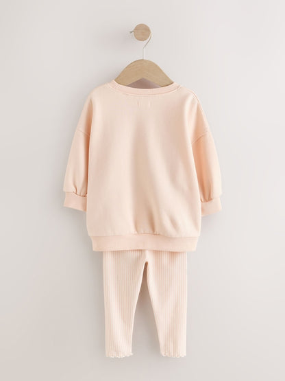 Pink Ballerinas Sweatshirt and Leggings Set (3mths-7yrs)