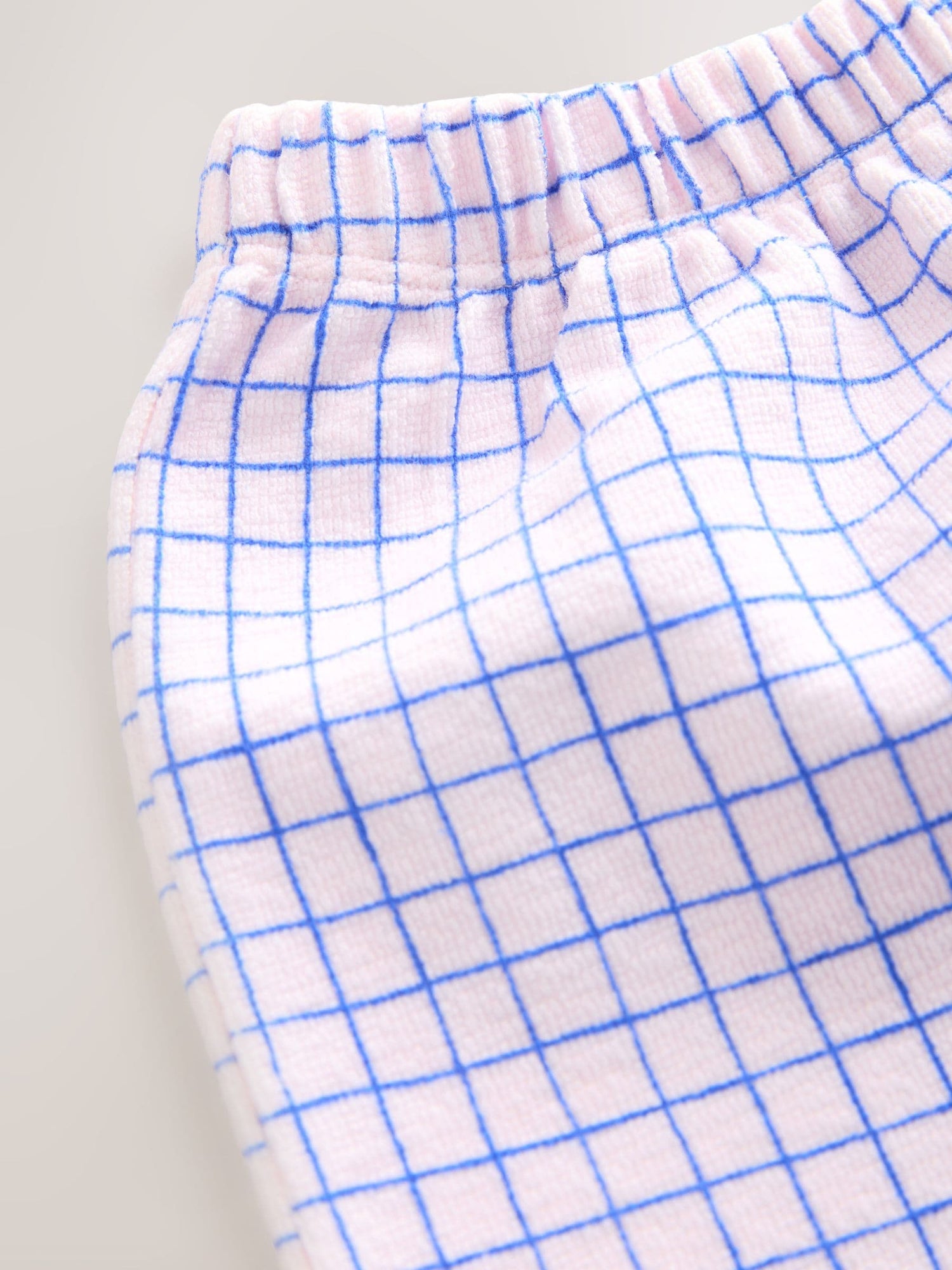 Pink/Blue Check Wide Leg Frill Trousers (3mths-7yrs) - Size 3-6 Months (62-68cm)