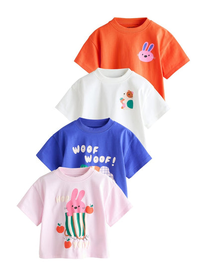 Blue/Green T-Shirts 4 Pack (3mths-7yrs) - Size 3-6 Months (62-68cm)