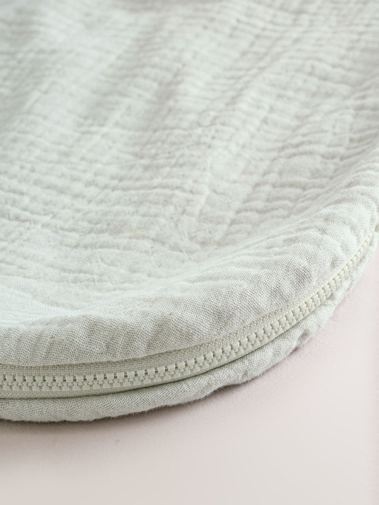 Sage Green Muslin 1 Tog Baby Sleep Bag