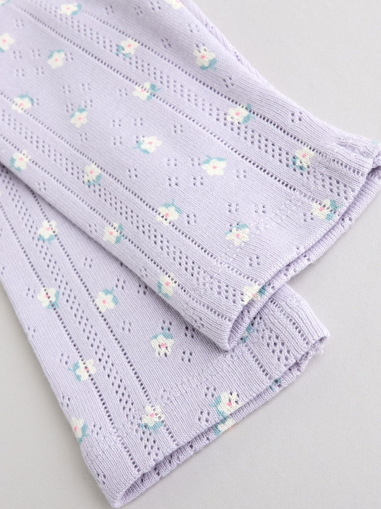 Purple Long Sleeve Baby Bodysuits 5 Pack