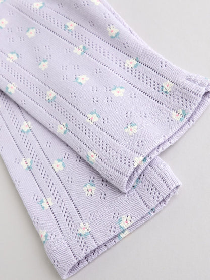 Purple Long Sleeve Baby Bodysuits 5 Pack
