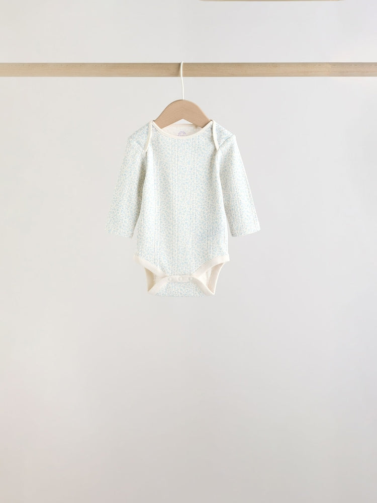Purple Long Sleeve Baby Bodysuits 5 Pack