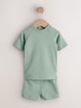Green Textured Swim Set (3mths-7yrs) - Size 3-6 Months (62-68cm)