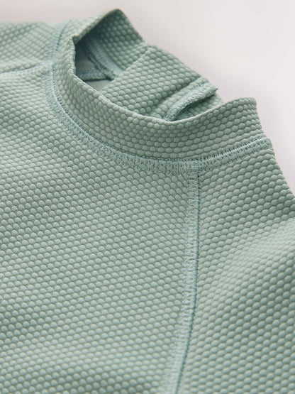 Green Textured Swim Set (3mths-7yrs) - Size 3-6 Months (62-68cm)