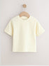 White Short Sleeve Textured T-Shirt (3mths-7yrs) - White / 12-18 Months (80-86cm)