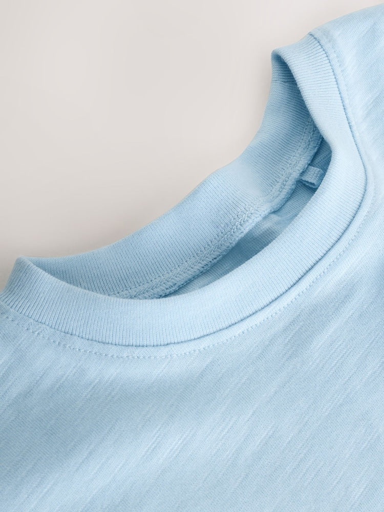 Blue Short Sleeve Peplum T-Shirt (3mths-7yrs)