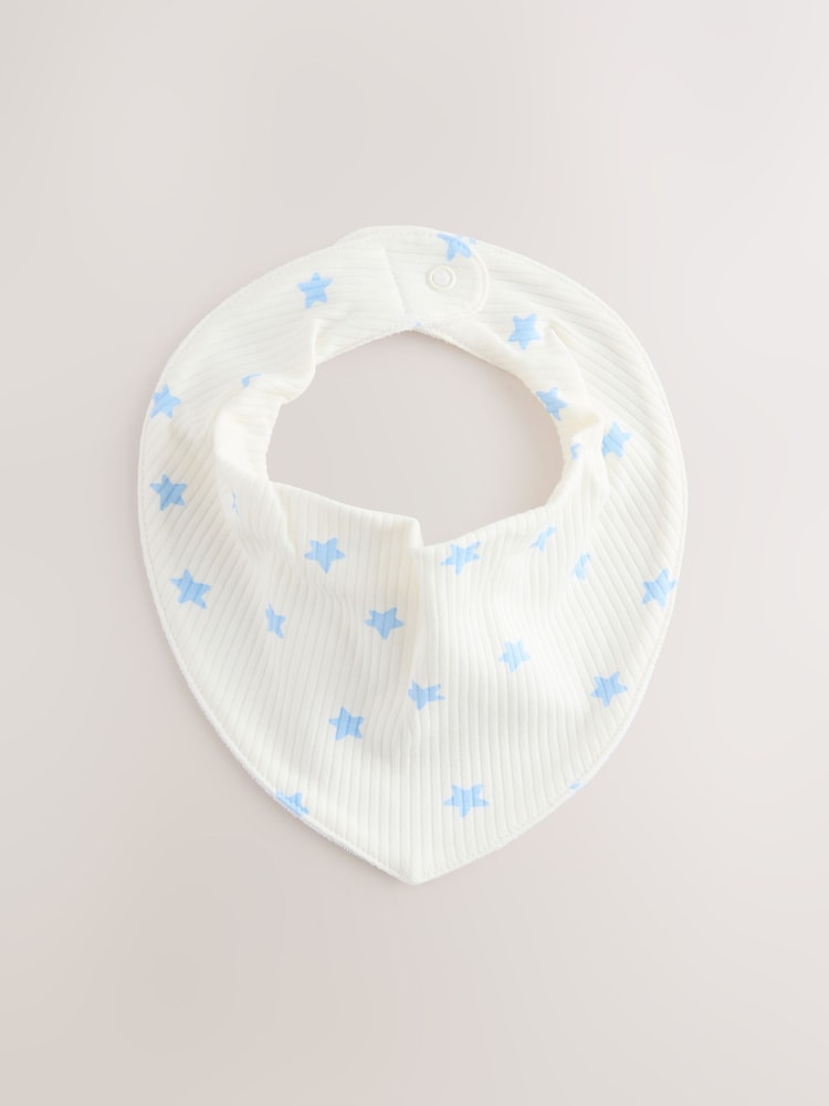 Blue/Green Baby Dribble Bibs 5 Pack - Size One