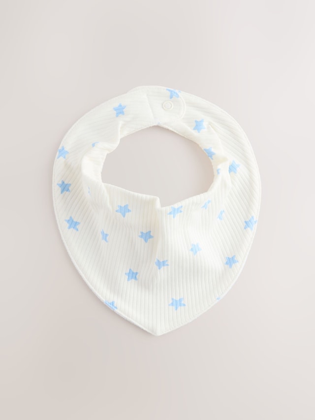 Blue/Green Baby Dribble Bibs 5 Pack - Size One