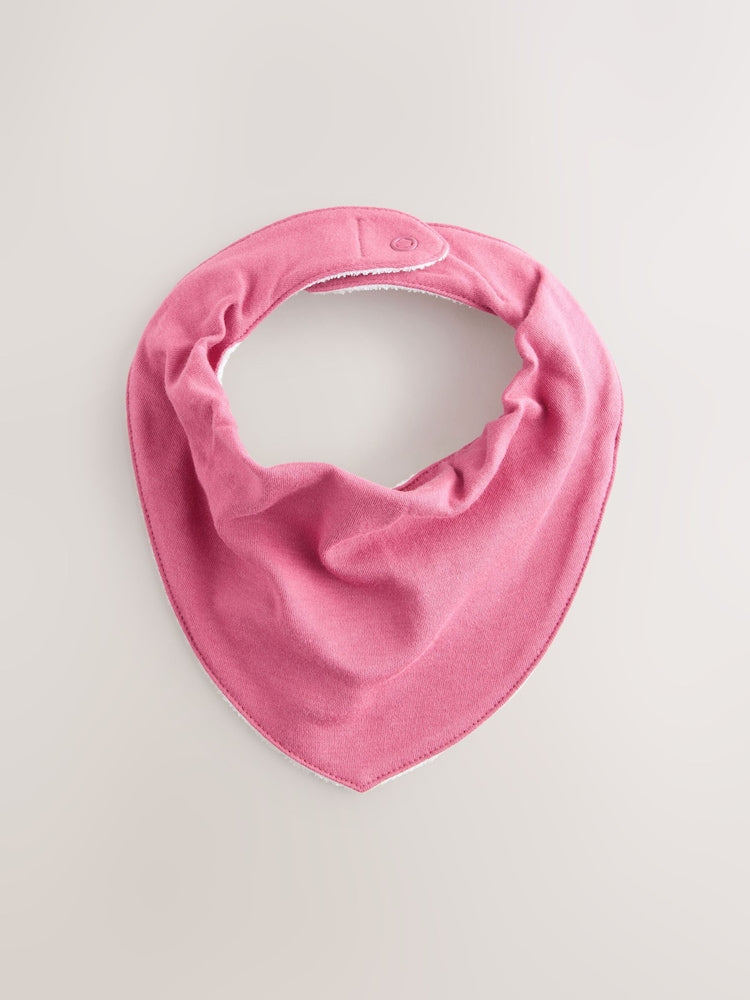 Pink 5 Pack Baby Dribble Bibs