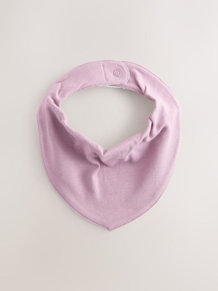 Pink 5 Pack Baby Dribble Bibs