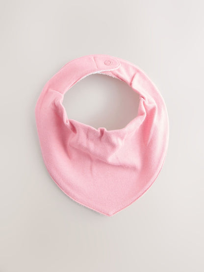 Pink 5 Pack Baby Dribble Bibs - Size One