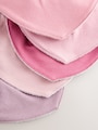 Pink 5 Pack Baby Dribble Bibs - Size One