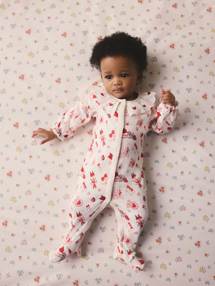 Cream Cath Kidston Baby Sleepsuit