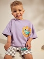 Lilac Purple Hot Wheels Check Short T-Shirt Set (9mths-8yrs) - Size 9-12 Months (74-80cm)