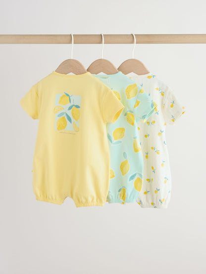 Blue and Yellow Lemon Printed