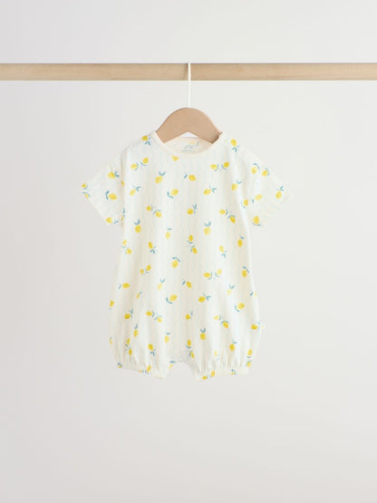 Blue and Yellow Lemon Printed