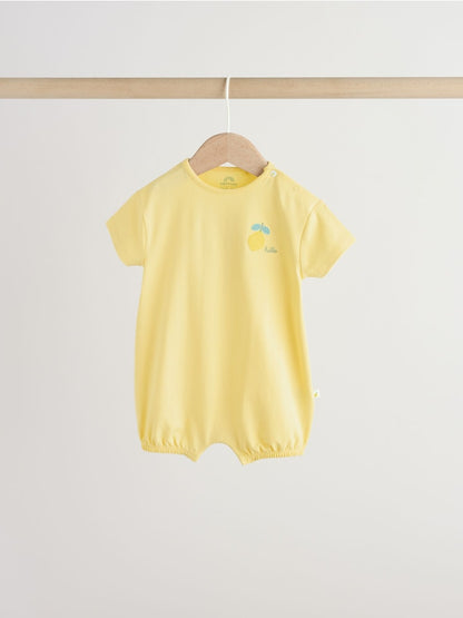 Blue and Yellow Lemon Printed