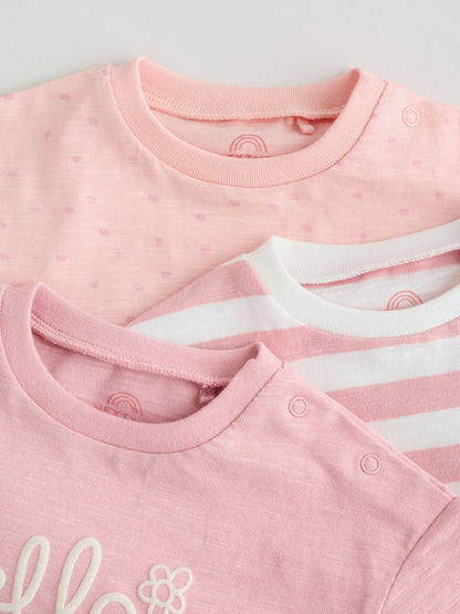 Pink Tonal Striped 3 Pack