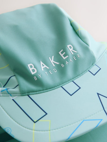 Baker by Ted Baker Blue Sunsafe All-In-One Swimsuit and Hat Set