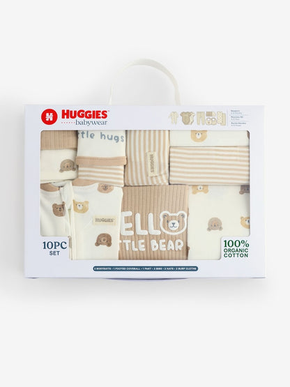 Huggies Brown Baby Bear Theme Essentials Gift Set 10 Piece