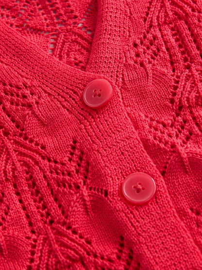 Red Knitted Cardigan (3-16yrs) - Size 3 Years (98cm)