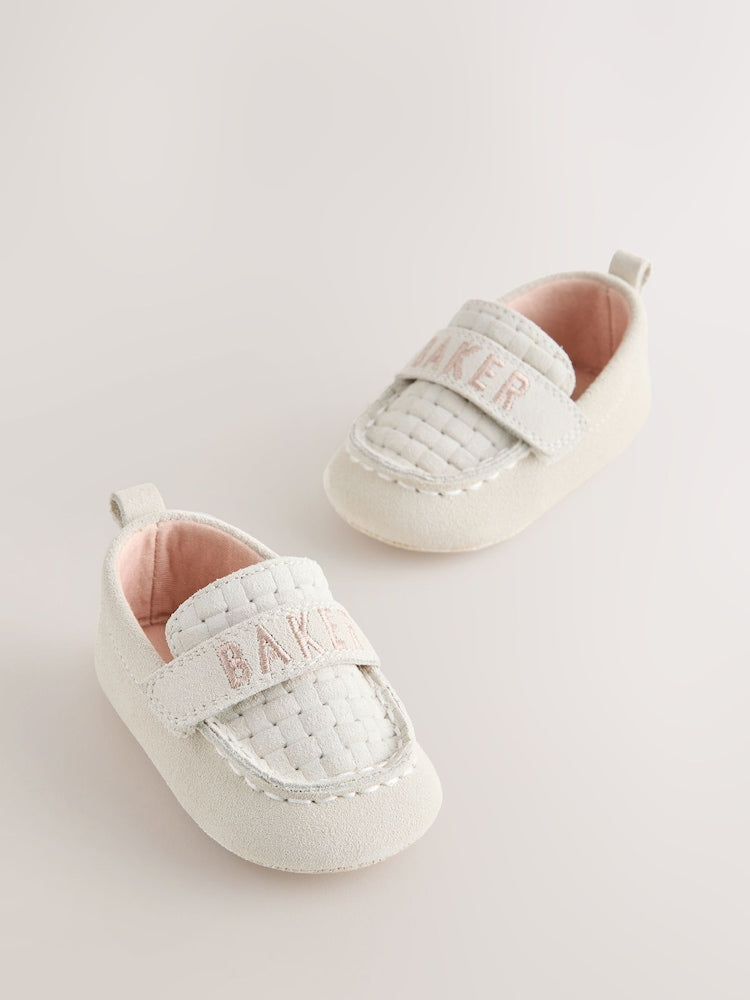 Baker by Ted Baker Baby Padders Loafers - Neutral Weave / Up To 3 Months (50 - 62cm)
