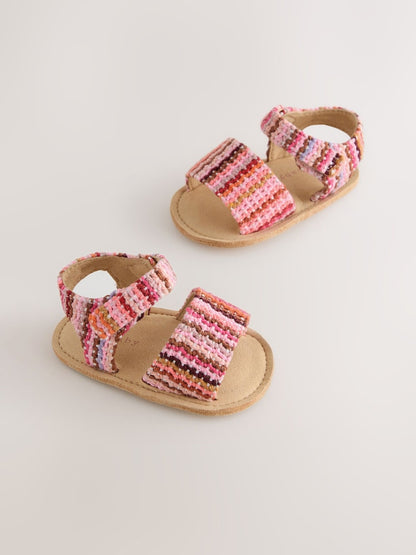 Multi Baby Sandals (0-24mths) - Size Up To 3 Months (50 - 62cm) - Multi