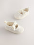 Neutral Daisy Espadrille Baby Shoes (0-18mths) - Size Up To 3 Months (50 - 62cm)